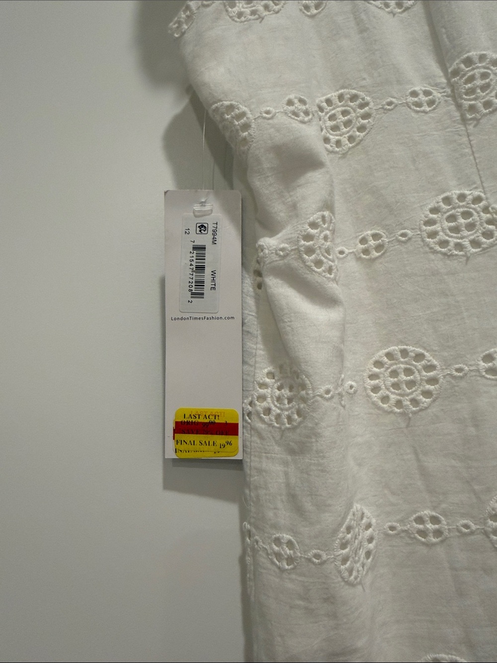 White Knee Length Dress - Picture 2 of 7